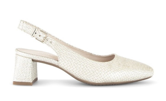 detail dámské lodičky s otevřenou patou Gabor 42.260.63 Béžová