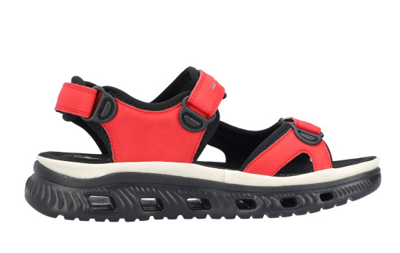 detail dámské páskové sandály Rieker 64074-33 ROT KOMBI