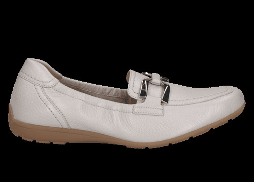 detail dámské kožené mokasíny Caprice 9-24600-44 131 Bílá