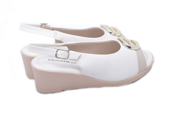 detail dámské páskové sandály PICCADILLY 16302100000002-24 Bílá