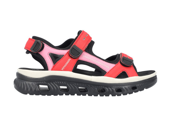 detail dámské páskové sandály Rieker 64074-33 ROT KOMBI