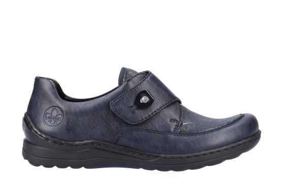 detail dámské společenské polobotky RIEKER 48951-14 Modrá