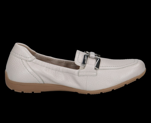 detail dámské kožené mokasíny Caprice 9-24600-44 131 Bílá