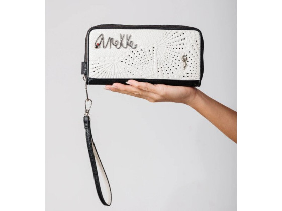 detail peněženky - velký formát ANEKKE 40729-908 Hnědá