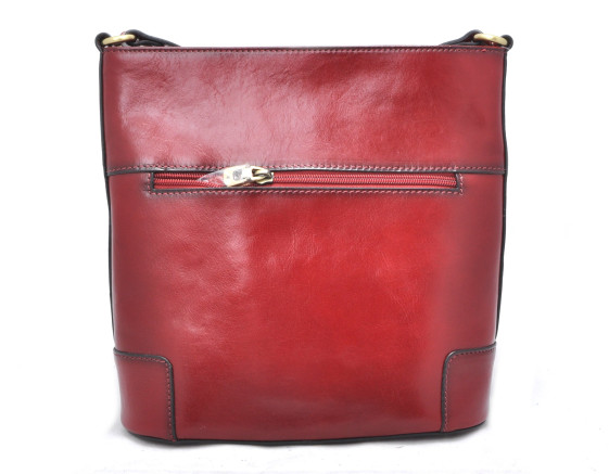 detail kožená kabelka ANEKTA 82596 Červená
