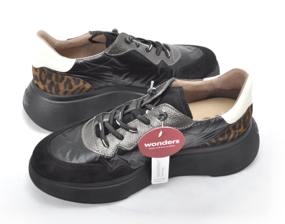 detail dámské tenisky pro halluxy WONDERS A-3610 Černá