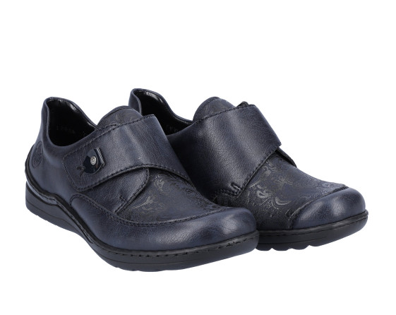 detail dámské společenské polobotky RIEKER 48951-14 Modrá