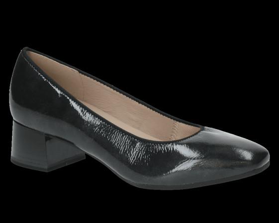 detail dámské lakované lodičky Caprice 9-22303-43 249 Černá