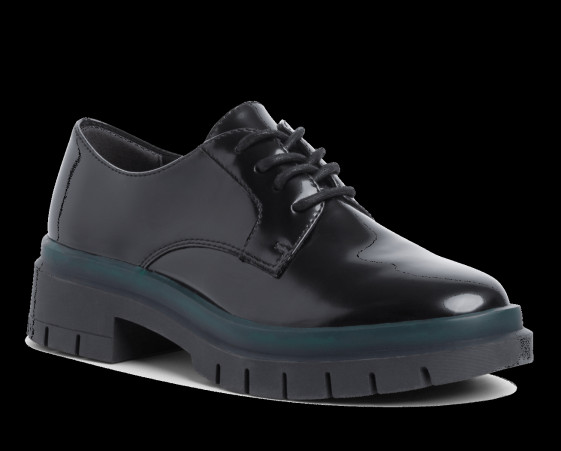detail dámské šněrovací polobotky WORTMANN 1-1-23726-29 Černá