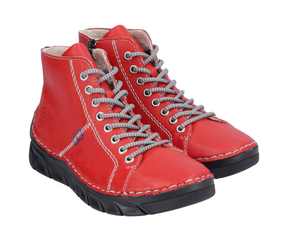 detail boty - dámské kotníkové RIEKER 55020-33 Červená