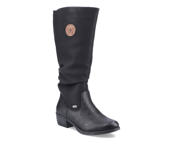 detail kozačky pro široká lýtka (l, xl) RIEKER 93157-00 Černá