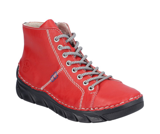 detail boty - dámské kotníkové RIEKER 55020-33 Červená