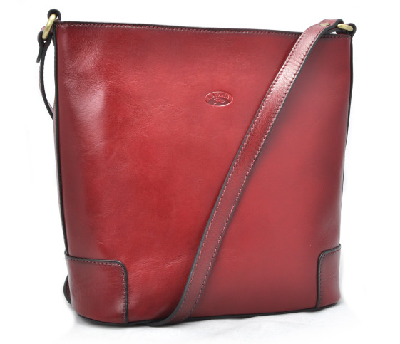detail kožená kabelka ANEKTA 82596 Červená