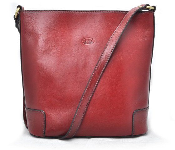 detail kožená kabelka ANEKTA 82596 Červená