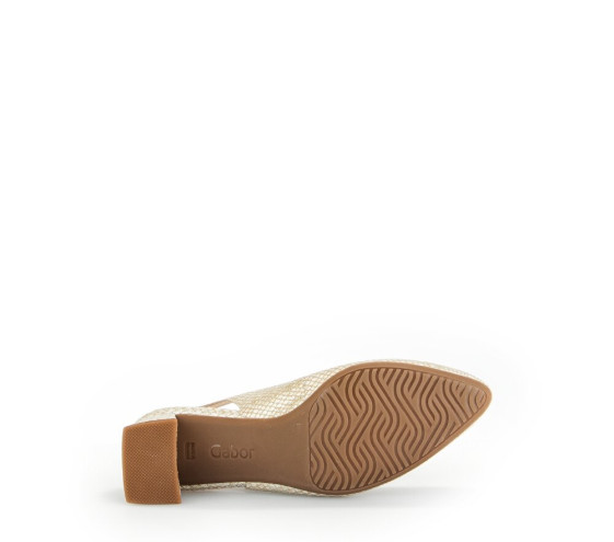 detail dámské lodičky s otevřenou patou Gabor 42.260.63 Béžová