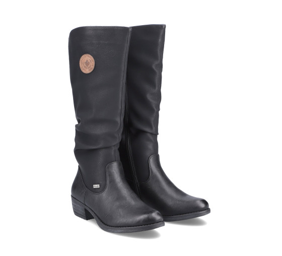 detail kozačky pro široká lýtka (l, xl) RIEKER 93157-00 Černá