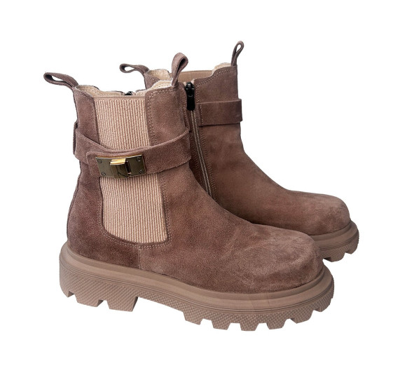 detail boty - dámské kotníkové PS VIVIEN 38809 Hnědá