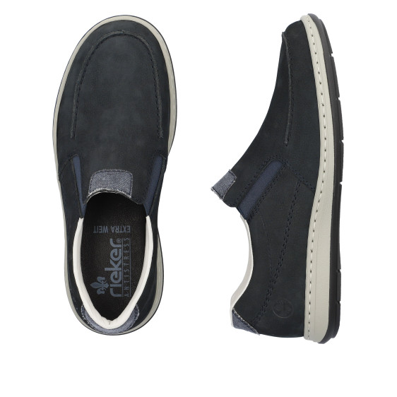 detail pánské mokasíny Rieker 17359-14 Modrá