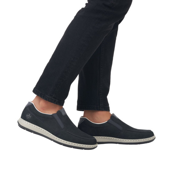 detail pánské mokasíny Rieker 17359-14 Modrá