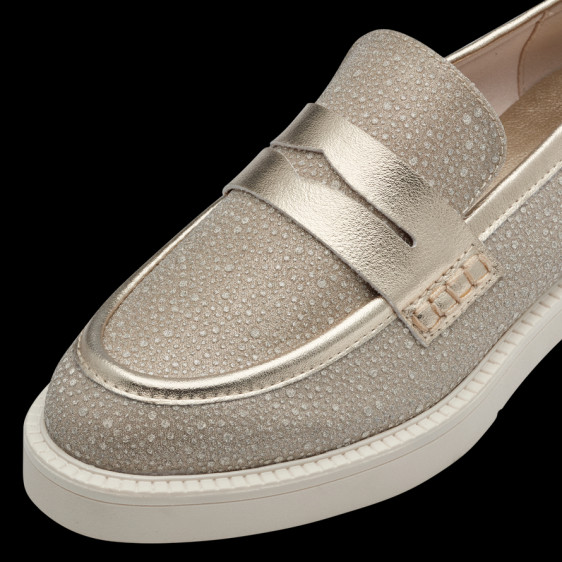 detail dámské boty - mokasíny MARCO TOZZI 2-24302-41 940 Zlatá