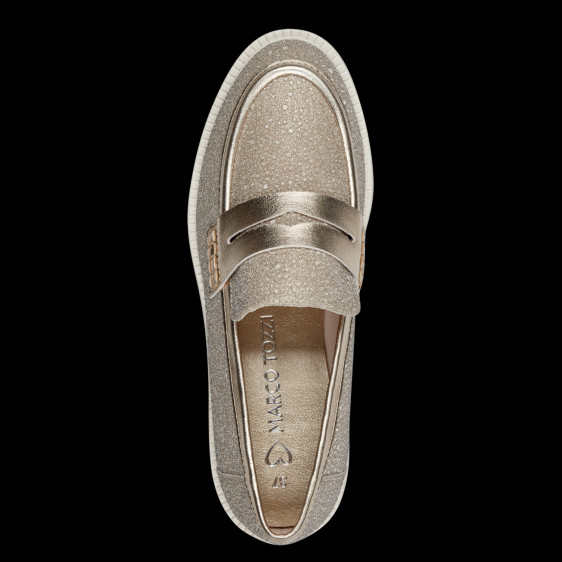 detail dámské boty - mokasíny MARCO TOZZI 2-24302-41 940 Zlatá