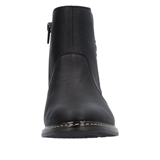 detail elegantní kotníková obuv Rieker 73475-00 Černá