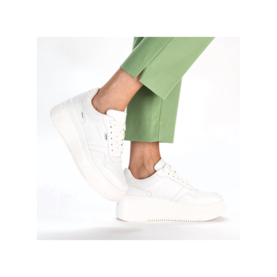 detail dámské sneakers Rieker M7811-80 Bílá