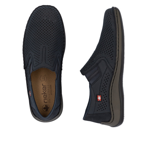 detail pánské mokasíny Rieker 05297-14 Modrá