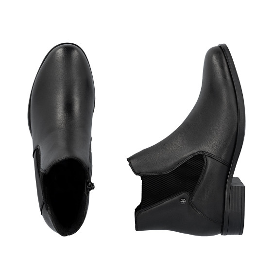 detail boty - dámské kotníkové Rieker 77051-00 Černá