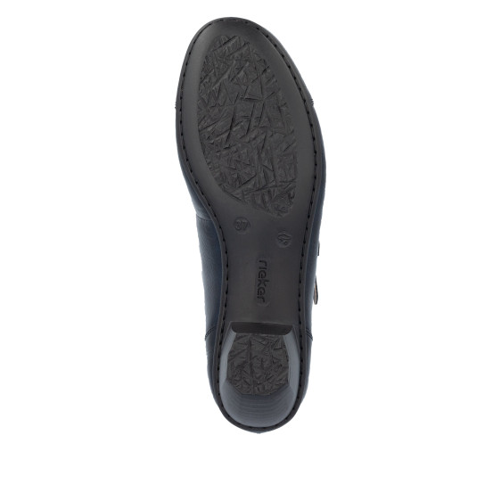 detail dámské lakované lodičky Rieker 41758-14 Modrá