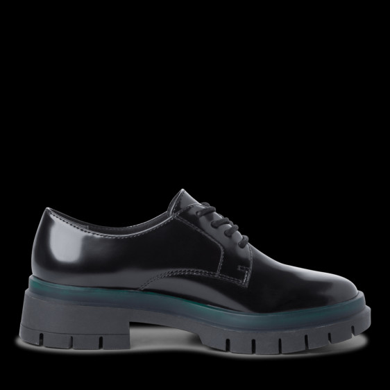 detail dámské šněrovací polobotky WORTMANN 1-1-23726-29 Černá