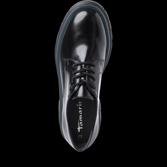 detail dámské šněrovací polobotky WORTMANN 1-1-23726-29 Černá