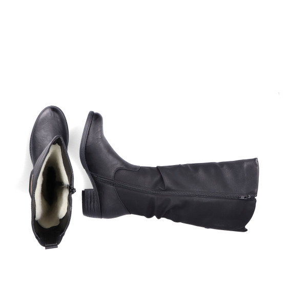 detail kozačky pro široká lýtka (l, xl) RIEKER 93157-00 Černá