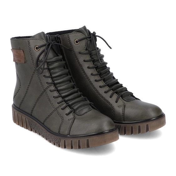 detail elegantní kotníková obuv RIEKER Y3421-52 Zelená