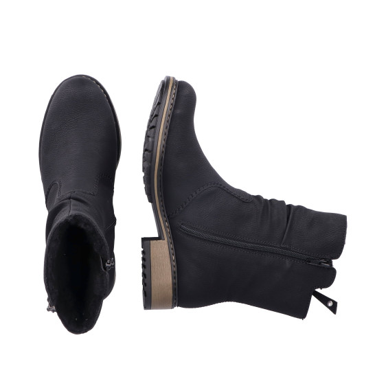 detail dámské boty - kotníková obuv RIEKER Z6892-00 Černá