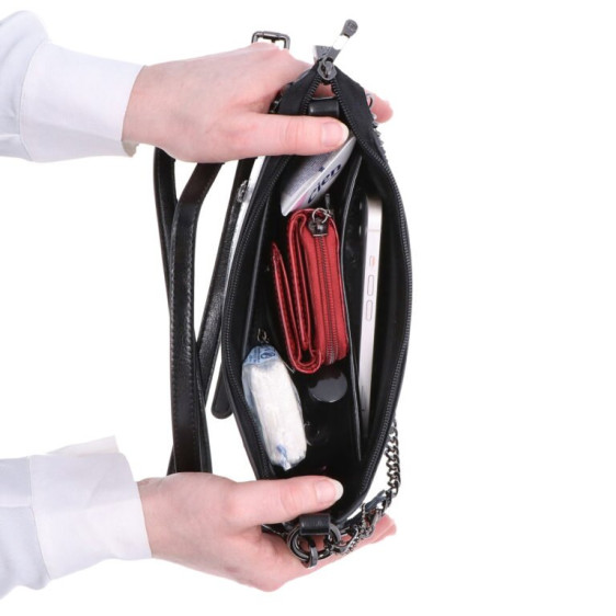 detail kožená kabelka Famito NB 0084 C Černá