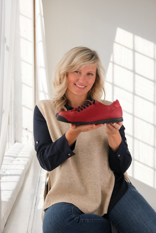 detail boty - dámské tenisky PS FERLA 1601 ČERVENÁ Červená