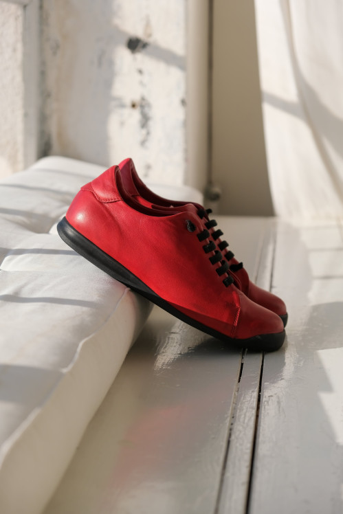 detail boty - dámské tenisky PS FERLA 1601 ČERVENÁ Červená