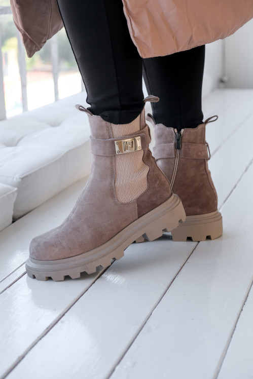 detail boty - dámské kotníkové PS VIVIEN 38809 Hnědá